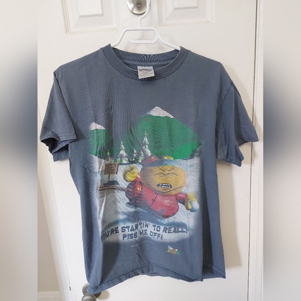Rare‎ Vintage N64 1999 South Park Comedy Central T-shirt Tultex Men's Medium.
